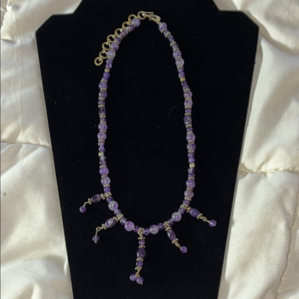 Purple Beaded Necklace